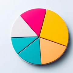 Obraz premium Pie chart visualizing recovery efficiency by type of disaster