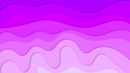Purple paper cut wave background illustration, featuring layered, wavy paper-like textures in varying shades of purple. The design creates a sophisticated, dimensional effect