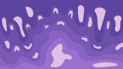 Purple paper cut wave background illustration, featuring layered, wavy paper-like textures in varying shades of purple. The design creates a sophisticated,