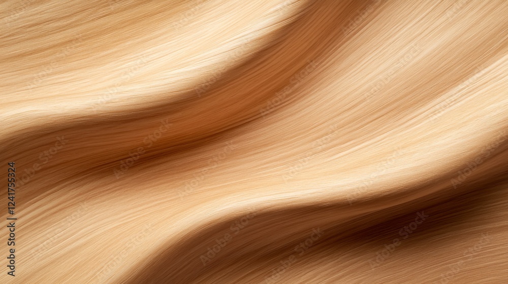 Poster Detailed close-up reveals the flowing patterns of brown wood, emphasizing organic shapes and textures while providing ample space for overlay text on the right