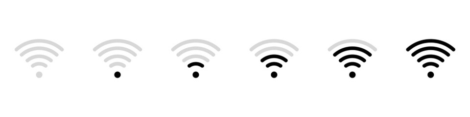 Wireless and wifi icon. Wi-fi signal symbol. Internet Connection