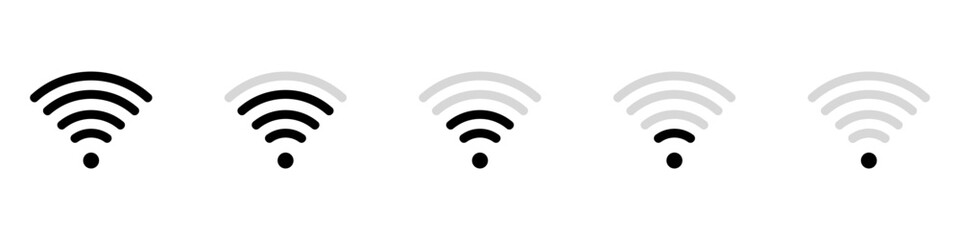 Wireless and wifi icon. Wi-fi signal symbol. Internet Connection