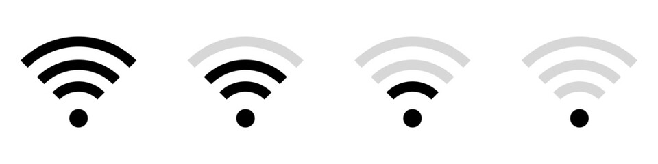 Wireless and wifi icon. Wi-fi signal symbol. Internet Connection