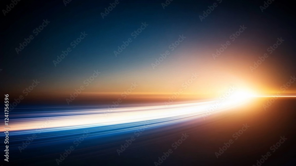 Aufkleber electric blue light streaks flow across a dark gradient, embodying speed and technology, with open s