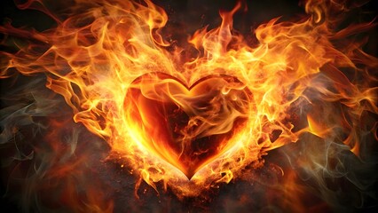Burning Heart, Flaming Heart, Heart on Fire