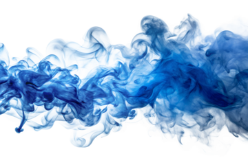 blue smoke on white background