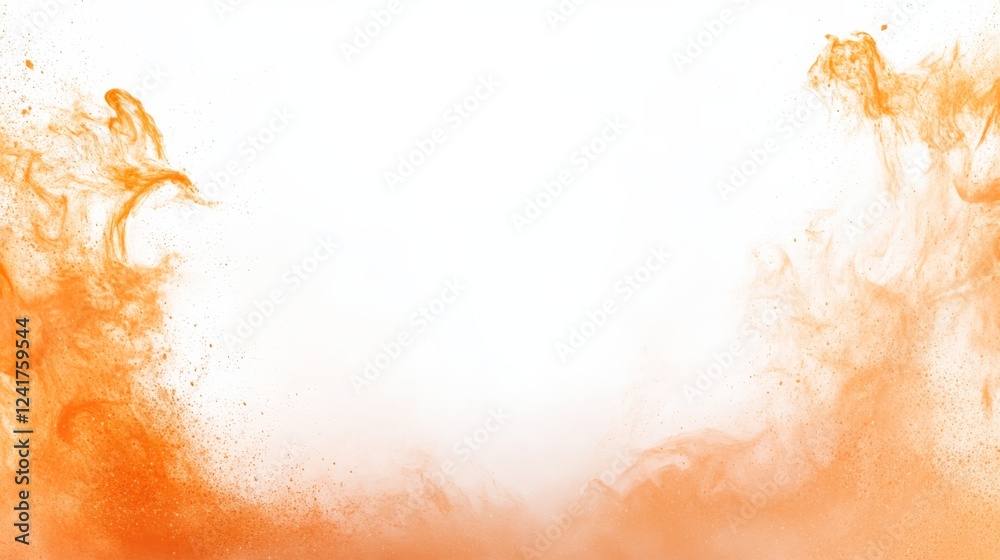 Poster Dynamic vivid orange flames create an intense energy with sharp edges and a smooth gradient effect, providing ample copy space for dramatic designs