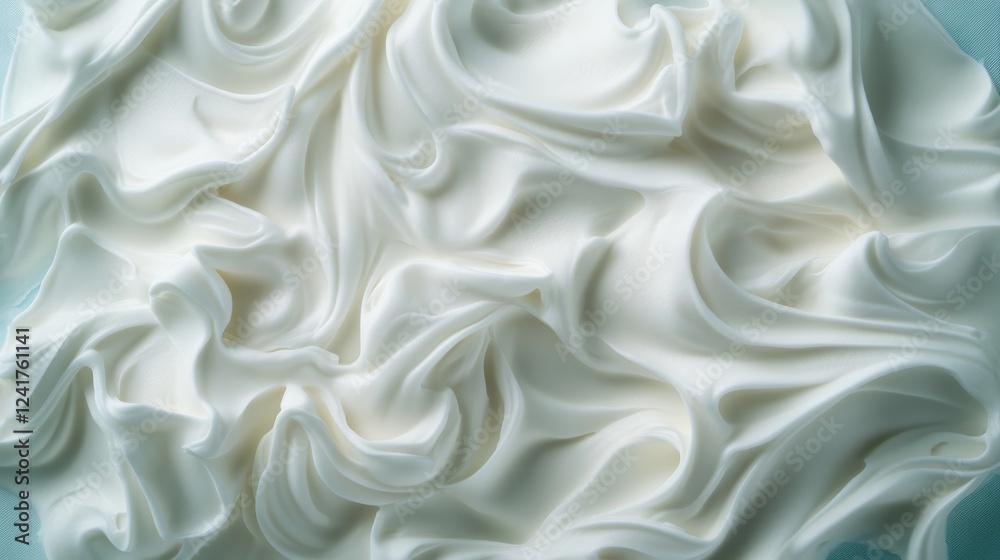 Poster Front-facing view of an elegant white wave texture featuring delicate curves and shadows, offering a clean and sophisticated design for various applications