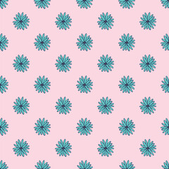 Summer seamless pattern with flowers doodle for decorative print, wrapping paper, greeting cards, wallpaper and fabric