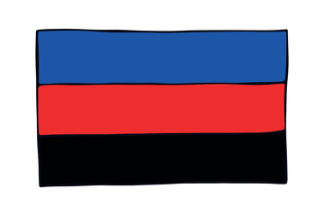 Obraz premium Colorful Polyamory pride flag Happy pride day LGBTQ community Pride Month Vector hand drawn doodle for posters, stickers, logo, cards