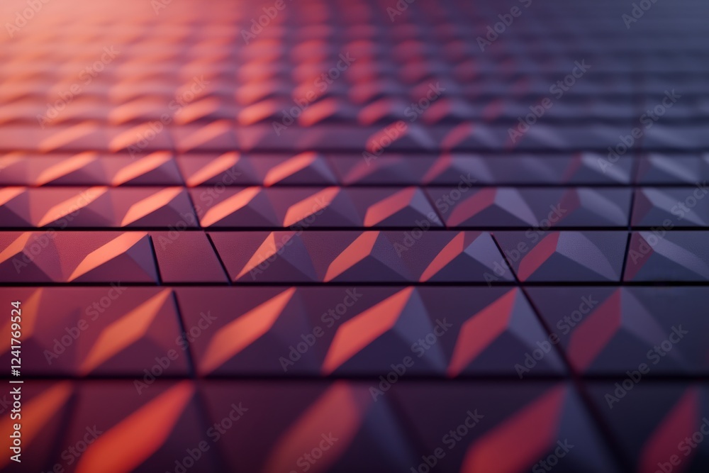 Poster A low-angle close-up captures glowing neon triangles in a geometric arrangement against a dark background, featuring dynamic lines and engaging visual effects