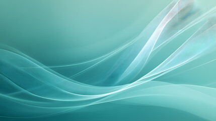 Turquoise gradient with delicate, curving shapes that evoke a sense of flow and elegance.