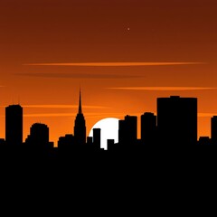Naklejka premium Travel landmark asia with downtown cityscape skyline and asean tourism silhouetted skyline cityscape architecture illustration building city vector