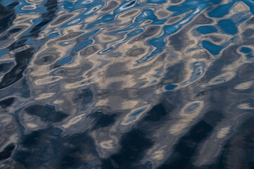 USA, New Jersey, Cape May National Seashore. Water patterns at sunrise.