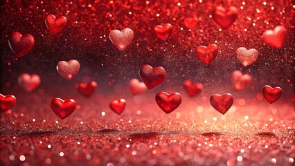 Obraz premium Falling Hearts Background