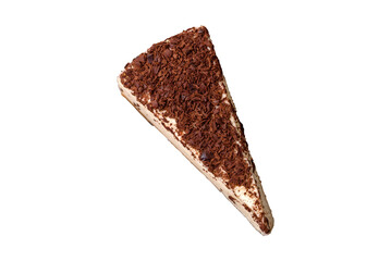 Delicious sweet piece of cheesecake with mascarpone cheese