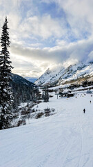 Scenic Ski Resort in Snowy Alpine Valley