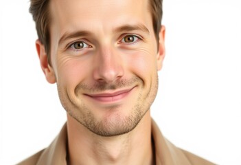 Obraz premium Male portrait on white background