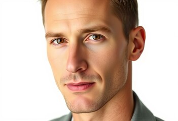 Male portrait on white background