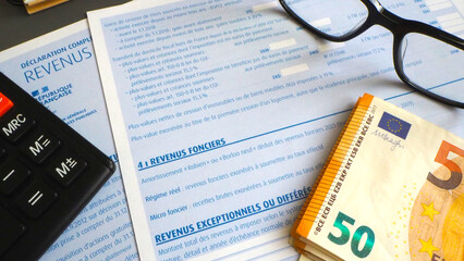 French tax form 2042 for income statment