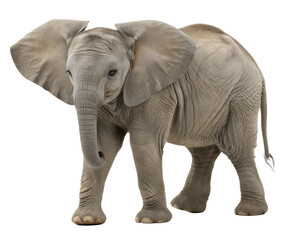 Obraz premium Baby elephant on Transparent Background. PNG