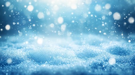 Obraz premium Abstract backdrop in vibrant blue, perfect for showcasing products. Sunlight casts subtle shadows, creating depth and movement. Ideal for winter-themed imagery.