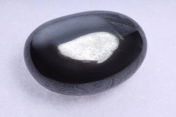 Beautiful heliotrope isolated on white. Natural gemstone