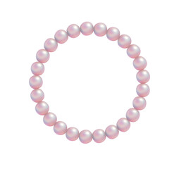 Pearl round frame 3d render.