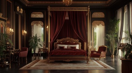Opulent Royal Master Bedroom: A Luxurious Sanctuary