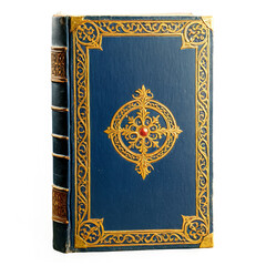 Fototapeta premium closed vintage book isolated on transparent background