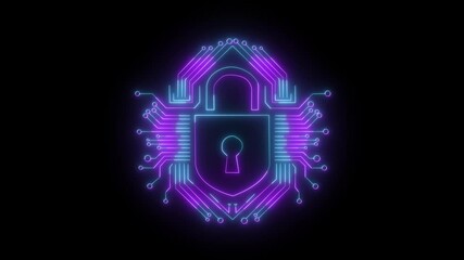 Cyber security.  Lock Fingerprint scanner. Old Lock new technology. Technological UI HUD stealing data, access and programming concept security system pad lock background, futuristic design. - Powered by Adobe
