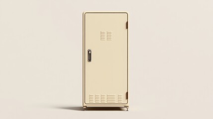 Cream Locker Storage Room Interior Design