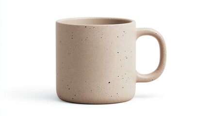 Ceramic mug with a speckled design On White background