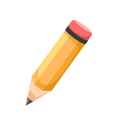 Simple graphite pencil. Vector illustration.