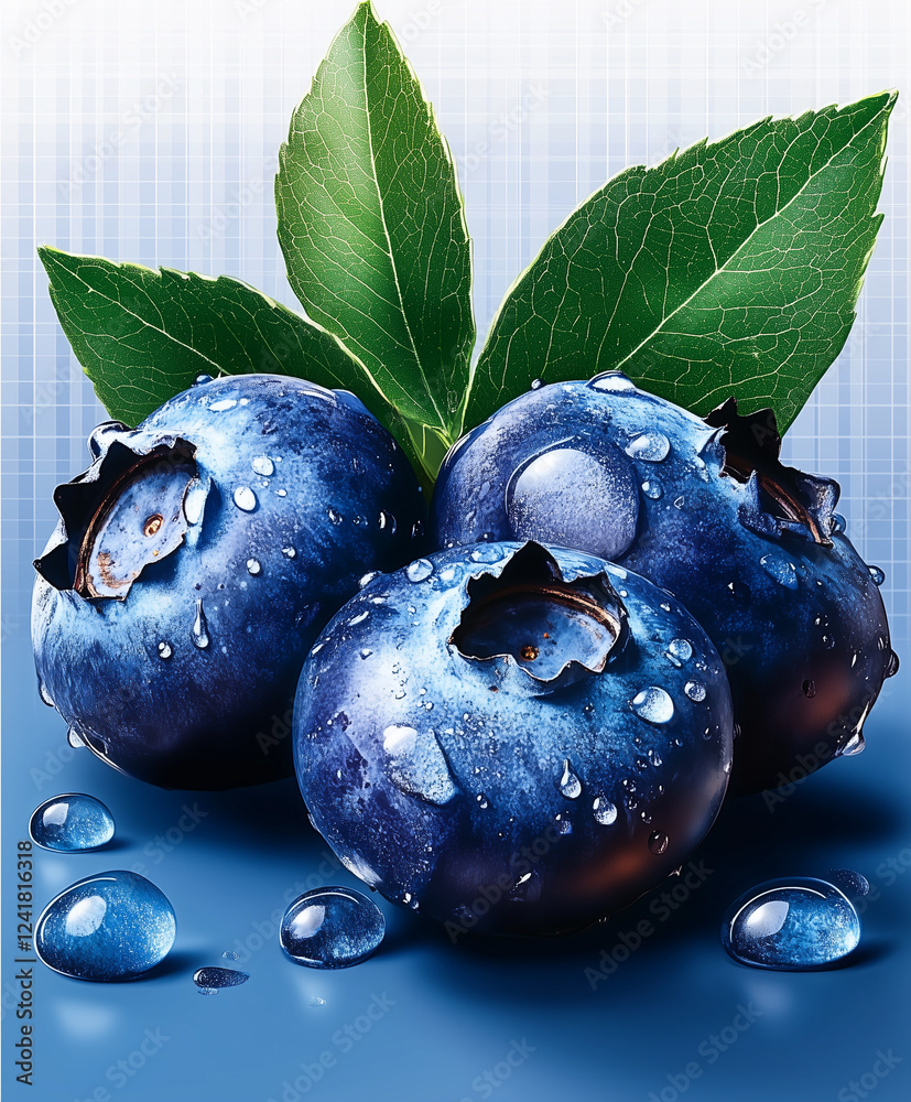 Wall mural blueberries