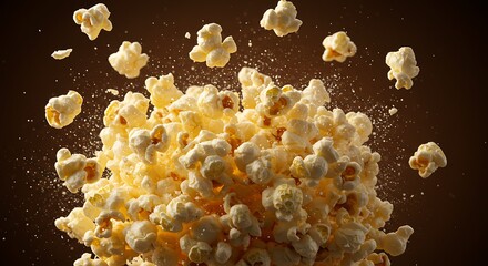 Flying Popcorn up in the Air.