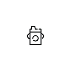 Feeding-Bottle-incomplete-line-art-icon-template