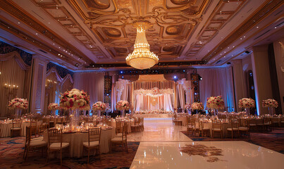 Exquisite Muslim Wedding Planner for Cultural Ballroom Elegance – Perfect for a Beautiful Day