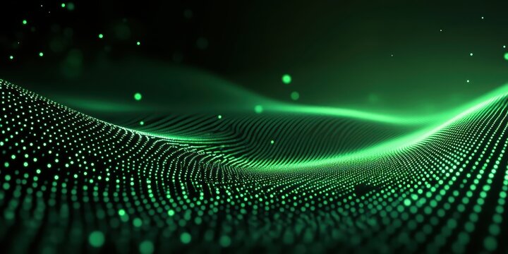 Abstract digital matrix background glowing green circuits visual art studio high-tech futuristic concept