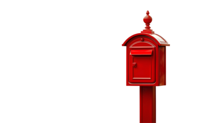 Photo of mailbox isolated on transparent background