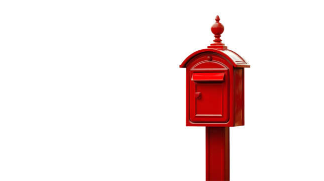 Photo of mailbox isolated on transparent background