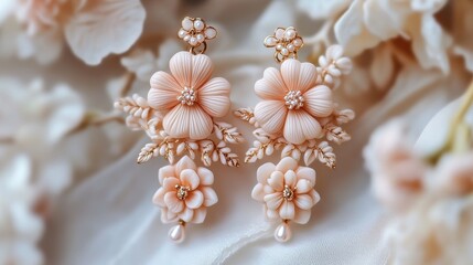 Elegant Blush Polymer Clay Earrings
