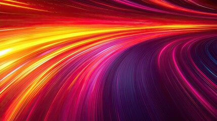 Obraz premium Abstract Swirling Light Trails in Vivid Red and Yellow Hues