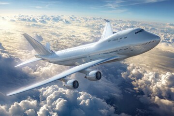 Majestic Jumbo Jet Soaring Through the Skies: A Gargantuan Aircraft in Flight