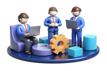 3d business people team work