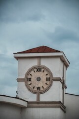 Vintage Clock Tower with Roman Numerals