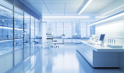 Obraz premium A High-Tech Medical Research Lab with Digital Tools for Cutting-Edge Discoveries