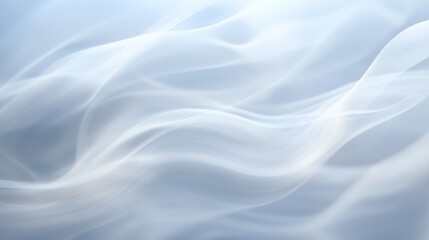 Obraz premium Serene Flowing Fabric: An ethereal image of light blue fabric, delicately draped and flowing in graceful waves, creating an abstract texture of soft light and shadow.