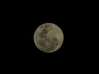 Full Moon Against a Black Sky
