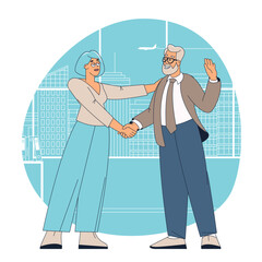 Handshaking happy managers